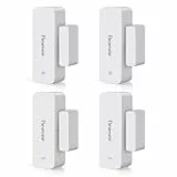 Panamalar 4PCS Wireless Türfenstersensor, Niedriger Energie Tür&Fensteralarm kompatibel mit Alexa, Auto Erkennung passt für Türen, Fenster und Schränke, Wohnungen und Büro