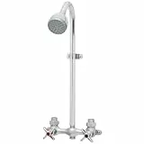 Speakman SC-1220-AF Commander Vandalismusbeständige Industriedusche mit Kreuzgriffen - 2 Griffe Duscharmatur mit Heiß- und Kaltwasserindizierung, poliertes Chrom