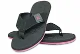 MADSea Damen Zehenstegpantolette Beach Woman | Zehentrenner Flip Flop Thong Sandale Badelatschen | Sommer Strand, schwarz/fuchsia, 38 EU