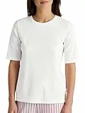 CALIDA Favourites T-Shirt Damen, aus Baumwolle, weich und pflegeleicht, lockere Passform Star White 40-42