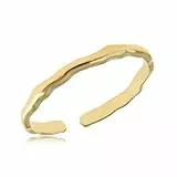 Made by Nami Boho Ring Gold aus chirurgischem Edelstahl Damenring Gold Größenverstellbar Geschenk Damen Schmuck Wasserfester Schmuck (Gewellt)