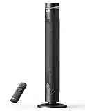 Pelonis Standventilator mit DC-Motor, 12 Geschwindigkeiten, 90° Oszillation, AI-Temperaturmodus, 24h Timer, Touch-Bedienung & Fernbedienung – Leise & Energiesparend für Zuhause & Büro
