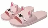 Vunavueya Damen Dusch- und Badeschuhe Badelatschen Herren Badeschlappen Sommer Hausschuhe Slides Badesandalen Strand Pantoletten Schlupf-Hausschuhe Schuhe Ice Rosa 39/40 EU(40-41CN)