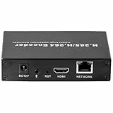 EXVIST H.265 1080P HDMI Video Encoder HDMI zu RTMP Encoder W/SD Card Slot Max 128G DDNS HTTP RTMP RTSP TS UDP Compatible with ONV/HK für IPTV Live Streaming auf YouTube Facebook Vimeo usw.