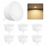 BOYIR LED Modul 230V 5W Ultra Flach - Warmweiss 3000K - LED Modul ø50mm 500lm für Einbaustrahler Aufbauspot und Deckenspots, Ersetzt GU10 MR16 Leuchtmittel, 120 Grad, 6er Pack