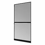 Windhager Insektenschutz Tür, 100 x 210 cm, anthrazit, Spannrahmen-Tür Expert Fliegengitter Alurahmen für Türen, 04532