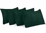 Utopia Bedding Standard-Kissenbezüge – 4er-Pack – Hotelverschluss – weicher, gebürsteter Mikrofaserstoff – schrumpf- und farbecht – Kissenbezüge Standardgröße 20 X 26 Inches (Smaragdgrün)