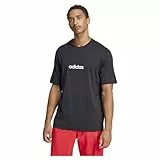 Adidas Men's Essentials LINEAR Single Jersey Tee, Black/White, XL