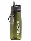 LifeStraw Go 2 Nachfüllbare Wasserflasche mit Eingebautem (2-Stufig) Green Filter, Grün, M