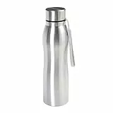 axentia Trinkflasche aus Edelstahl, Wasserflasche silber, ca. 1 Liter
