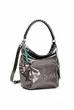 Desigual Rucksack Freizeitrucksack Arica Half Logo Backpack Big Dark Silver bronze