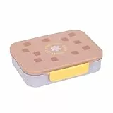 LÄSSIG Kinder Brotdose Frühstücksbox BPA-frei mit herausnehmbarer Trennung/Bento-Lunchbox Pattern Party rose/lilac