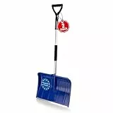 BigDean 2 Stück Schneeschaufel mit Teleskopgriff – Schneeschieber Made in Europe