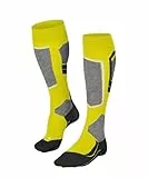 FALKE Damen Skisocken SK4 Advanced W Kh Wolle Funktionsmaterial warm dünn 1 Paar, Gelb Sulfur 1084-O, 35-36