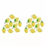 EXCEART Zitronencharms 20 Stück Mini Obstanhänger Für Schmuckherstellung Diy Halsketten Armbänder Ohrringe Bastelzubehör Mit Loch Für Einfache Befestigung