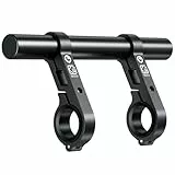 BRCOVAN Aluminiumlegierung Lenker Erweiterung mit 200mm Langer Querstange, Lenkerverlängerung mit Doppelter Klemmbasis für 22/25/28.6/32mm Durchmesser Lenker für Fahrrad Motorrad Roller‌ ATV, Schwarz
