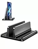 VAYDEER Vertikaler Laptop Ständer Platzsparender 3in1 Vertical Stander Laptopständer zum Vertikalen Positionieren Kompatibel für MacBook Air, MacBook Pro, iPad, Tablets Notebook bis 17,3' Schwarz