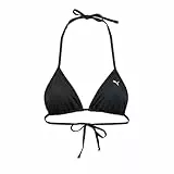 PUMA Damen Puma Women's Triangle Bikini Top, Schwarz, L EU