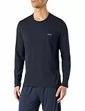 BOSS Herren Langarmshirt Crew-Neck Mix and Match Longsleeve Shirt, Dark Blue, Größe:L