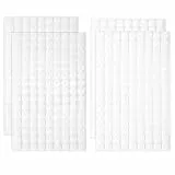 Blooven Klettband Selbstklebend 10 mm 540 Stück, Klettpunkte Selbstklebend 270 Paar, Doppelseitig Klebende mit Klettverschluss Selbstklebendes Klebepad Flauschband und Hakenband (Weiß)