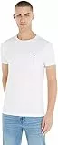 Tommy Hilfiger Herren T-Shirt Kurzarm Core Stretch Slim Fit, Weiß (White), XL