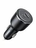 UGREEN Zigarettenanzünder USB 63W 45W+18W USB C Autoladegerät KFZ Ladegerät USB C 12V PPS kompatibel mit iPhone 17/17 Pro/17 Pro Max/17 Air/16/16 Pro/16 Pro Max/15/14/13/12, MacBook Air, S25/S24, GPS