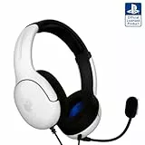 PDP Gaming LVL40 Stereo Kopfhörer mit Mic für PlayStation, PS4, PS5 - PC, iPad, Mac, Laptop Compatible - Geräuschunterdrückung Mikrofon, Soft Comfürt On Ear Headphones, 3.5mm jack - weiß