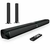 GarageRock Soundbar für Fernseher, Soundbar 2-in-1 Abnehmbare Soundbars mit Auto Volume Boost für klaren Klang, TV-Lautsprecher mit 3 EQ-Modi, Bluetooth 5.3/ARC/Opt/AUX Anschluss für PC/Gaming