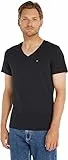 Tommy Jeans Herren Tjm Original Jersey V Neck Tee Dm0dm04410 Kurzarm Strickoberteile, Schwarz (Tommy Black), XL EU