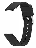 Alienwork Uhrenarmband Silikon-Armband Schwarz Federsteg mit Schnellverschluss Silikon Leicht Weich Wasserdicht