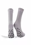 Björn Swensen ABS Socken Damen Baumwolle 5er Pack Anti Rutsch Socken rutschfeste Stoppsocken Bremssocken Herren graue Basic Strümpfe 36-39