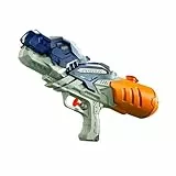 Wasserpistole 500ml Wassertank mit Großer Reichweite 5-8m, Water Soaker Blaster Toy Portable, Sommer Wasserspielzeug, Tragbares Wasserspiel-Kampfspielzeug für Kinder Schwimmbad, Blauer Dinosaurier