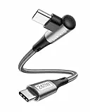 Silkland USB C auf USB C Kabel Kurz 30CM Winkel 240W 48V/5A, PD3.1&QC4.0+ Ladekabel 90 Grad für Android Auto, iPhone 17 16 15/Pro Max, Samsung S25 Ultra S23 S21, MacBook Pro/Air, iPad Pro/Mini, Pixel