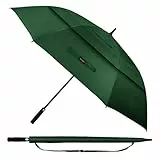 TECKNET Regenschirm Groß XXL,Golfschirm 68 Inch,regenschirm sturmfest Doppelt Überdachung Belüftet,Groß Stockschirm automatisches Öffnen mit EVA-Griff,Stockschirm für Damen und Herren,Grün