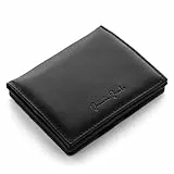 Jaimie Jacobs Flap Boy Vegan Magic Wallet mit Münzfach Kreditkartenfächern RFID-Schutz (Schwarz)