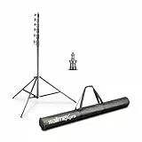 Walimex pro AIR Jumbo 730 Lampenstativ max. Höhe 730 cm, Lichtstativ mit 22,5 kg Traglast und Luftdämpfung, Blitzstativ aus Aluminium, Dreibeinstativ für Fotostudio, Film, Bühne und Outdoor