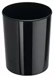 HAN Design-Papierkorb i-Line, eleganter Abfalleimer, hochglänzender und stylischer Mülleimer für das moderne Büro, 20 Liter Volumen, 18200-13, schwarz