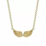 Jenosy Kette Damen Schutzengel Kette Gold Personalisierte Damen Zarte Halskette mit Anhänger Hypoallergene 18K Vergoldete Kette Modeschmuck für Frauen und Mädchen