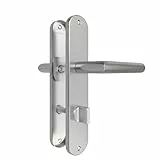 AwmnSrman Drückergarnitur WC Badezimmer Türschloss Türgriffe Innentüren Türklinke 240 * 50 mm Silber