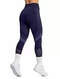 INSTINNCT Damen Sport Nahtlose Blickdicht Leggings Kompressions Yoga Fitnesshose Sporthose mit Hohe Taille für Gym Workout Jogging, Marineblau XL