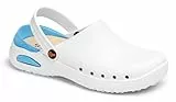 Dian Clog- Ultraleichter, Antibakteriall, Rutschfester Sicherheitstrainer, ideal für Krankenhaus-, Gesundheits-, Küchen- und Reinigungspersonal, Eva Soft Weiß, 37 EU