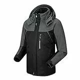 Generisch Mens Rain Jacket, Herren Wasserdichte Outdoor Atmungsaktive Wandern Funktionelle Winddichte Regenjacke Mit Kapuze Fahrrad Atmungsaktiv Colombia Men Jacke Für Coat (4XL, Schwarz)