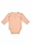 Sterntaler Body aus Baumwolljersey - Langarm Body in Wickeloptik mit Druckknöpfen - Mädchen Unterwäsche mit Front Print Fohlen Sunny - pflegeleicht - Babykleidung ab Geburt - Aprikose - Größe 62