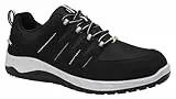 ELTEN Sicherheitsschuhe Maddox Black-Grey Low ESD S3S, Damen und Herren, Textil, Stahlkappe, leicht, sportlich 42, Schwarz-Grau