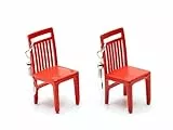 Miniblings Stuhl Ohrringe Sessel Stühle Puppenhaus Architektur rot - Handmade Modeschmuck I Ohrhänger Ohrschmuck vergoldet