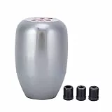 Fydun Schalthebel Universal 5 Gang Automatik Schaltknauf Gear Shift Knob mit 3 Adaptern 8mm/10 mm/ 12mm Auto Innenausstattung(Titan)