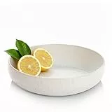 Sänger | Obstschale Korfu, Große Schale aus hochwertigem Steingut Handmade, Salatschale & Servierschüssel Creme mit sandiger Maserung | Dekoschale Obstkorb Mediterrane Bowl 1,5L| PREMIUM COLLECTION