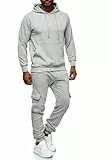 iProfash Trainingsanzug Sportanzug Jogginganzug Trainings Hose Pullover trainings Uni 3 (DE/NL/SE/PL, Alphanumerisch, S, Regular, Regular, (Cargohose + Hoodie) Grau)
