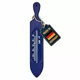 TFA Dostmann Analoges Badethermometer, 14.3018.06, zur Ermittlung der Badewassertemperatur, blau