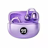 Ziyan Bluetooth 5.4 Kopfhörer, In Ear Kopfhörer Kabellos, 40 Std Spielzeit HiFi Stereo, USB-C kabellose Kopfhörer IP7 Wasserdicht für Arbeit und Studium, LED-Anzeige (Violett)
